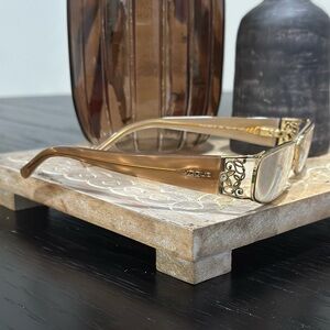 The Estate of Wesley & Marilyn Tuttle Vogue champagne gold Marble Eyeglasses